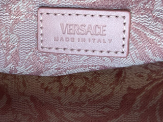 Versace Fabric Barocco Jacquard Light Pink Beauty Pouch 1013925 NWT $575