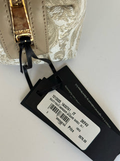 Versace Fabric Barocco Jacquard Light Brown Beauty Pouch 1013925 NWOT $575