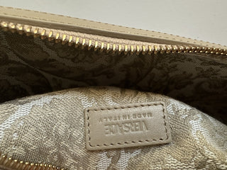 Versace Fabric Barocco Jacquard Light Brown Beauty Pouch 1013925 NWOT $575
