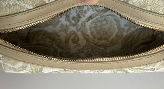 Versace Fabric Barocco Jacquard Light Brown Beauty Pouch 1013925 NWOT $575