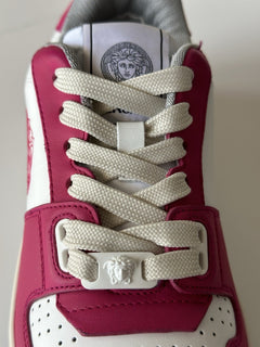 Versace Women’s Pink/White Leather Sneakers 10.5 US (40.5 Euro) 1014316 NIB $700