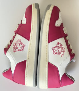 Versace Women’s Glossy Pink/White Leather Sneakers 11 US (41) 1014316 NIB $700