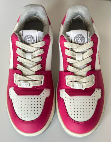 Versace Women’s Glossy Pink/White Leather Sneakers 11 US (41) 1014316 NIB $700