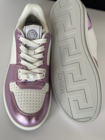 Versace Women’s Medusa Rose/White Leather Sneakers 9 US (39 Eu) 1014316 NIB $700
