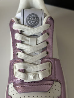 Versace Women’s Medusa Rose/White Leather Sneakers 10 US (40) 1014316 NIB $700