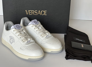 Versace Women’s Medusa White Leather Sneakers 9 US (39 Euro) 1014316 NIB $700