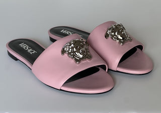 VERSACE Medusa Women's Rose Sandals 7 US (37 Euro) 1009428 Spain NIB $850