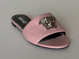 VERSACE Medusa Women's Rose Sandals 7 US (37 Euro) 1009428 Spain NIB $850