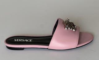 VERSACE Medusa Women's Rose Sandals 7 US (37 Euro) 1009428 Spain NIB $850
