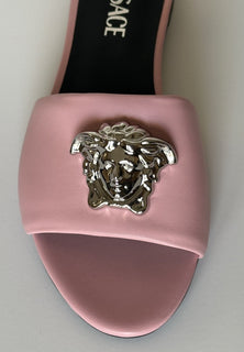 VERSACE Medusa Women's Rose Sandals 7 US (37 Euro) 1009428 Spain NIB $850