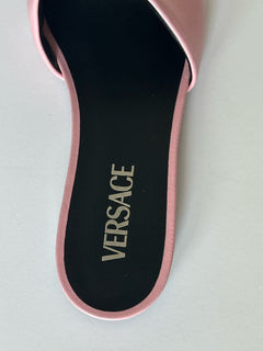 VERSACE Medusa Women's Rose Sandals 7 US (37 Euro) 1009428 Spain NIB $850