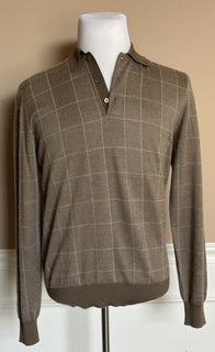 Ralph Lauren Purple Label Men's Taupe Cashmere/Silk Polo Shirt M IT NWT $1295