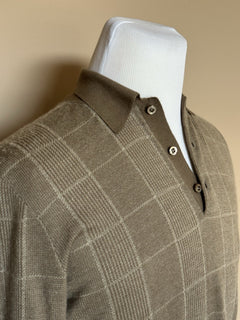 Ralph Lauren Purple Label Men's Taupe Cashmere/Silk Polo Shirt M IT NWT $1295
