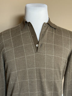 Ralph Lauren Purple Label Men's Taupe Cashmere/Silk Polo Shirt M IT NWT $1295