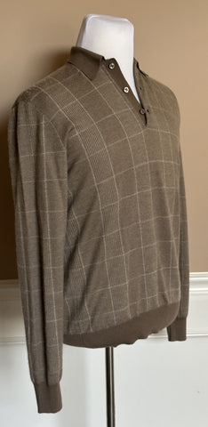 Ralph Lauren Purple Label Men's Taupe Cashmere/Silk Polo Shirt M IT NWT $1295