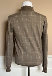 Ralph Lauren Purple Label Men's Taupe Cashmere/Silk Polo Shirt M IT NWT $1295