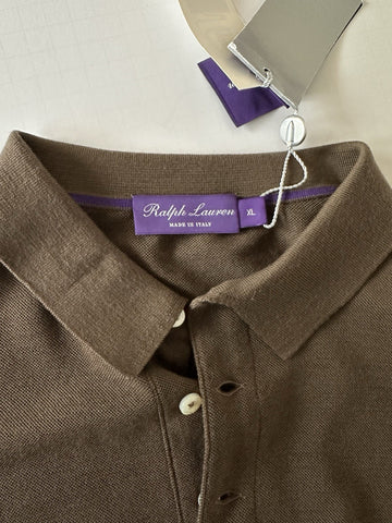 Ralph Lauren Purple Label Men's Taupe Wool Polo Long Sleeve Shirt XL IT NWT $595