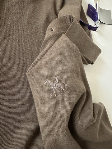 Ralph Lauren Purple Label Men's Taupe Wool Polo Long Sleeve Shirt XL IT NWT $595