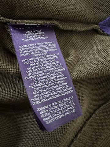 Ralph Lauren Purple Label Men's Taupe Wool Polo Long Sleeve Shirt XL IT NWT $595