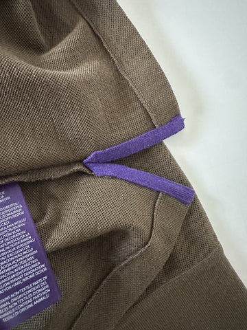 Ralph Lauren Purple Label Men's Taupe Wool Polo Long Sleeve Shirt XL IT NWT $595