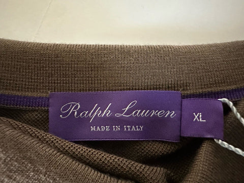 Ralph Lauren Purple Label Men's Taupe Wool Polo Long Sleeve Shirt XL IT NWT $595