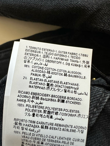 Versace Men’s Black Stretch Stone Washed Denim Jeans Size 37 US 1011835 NWT $950