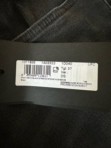 Versace Men’s Black Stretch Stone Washed Denim Jeans Size 37 US 1011835 NWT $950