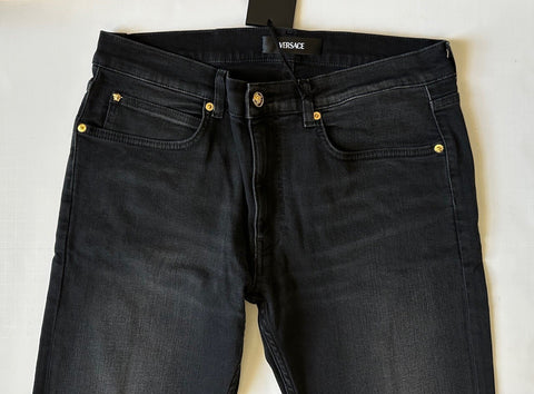 Versace Men’s Black Stretch Stone Washed Denim Jeans Size 37 US 1011835 NWT $950