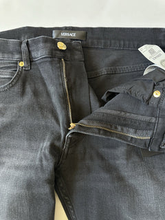 Versace Men’s Black Stretch Stone Washed Denim Jeans Size 32 US 1011835 NWT $950