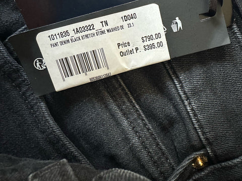 Versace Men’s Black Stretch Stone Washed Denim Jeans Size 32 US 1011835 NWT $950