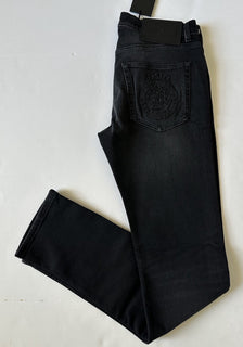 Versace Men’s Black Stretch Stone Washed Denim Jeans Size 31 US 1011835 NWT $950