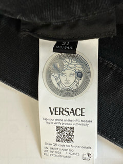Versace Men’s Black Stretch Stone Washed Denim Jeans Size 31 US 1011835 NWT $950