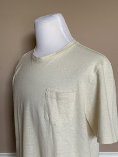 Ralph Lauren Purple Label Cream Linen/Cotton Jersey T-Shirt 2XL Italy NWT $295