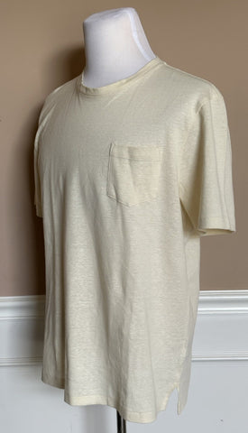 Ralph Lauren Purple Label Cream Linen/Cotton Jersey T-Shirt 2XL Italy NWT $295