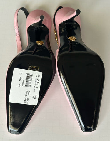Versace Sling Back Leather Pump Shoes Pale Pink 10 US (40) 1012127 IT NIB $850