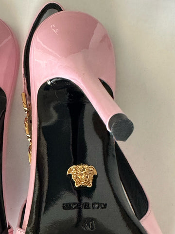 Versace Sling Back Leather Pump Shoes Pale Pink 10 US (40) 1012127 IT NIB $850