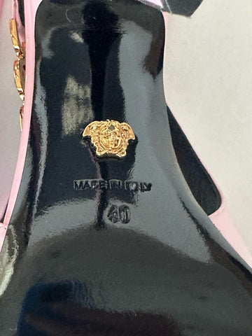 Versace Sling Back Leather Pump Shoes Pale Pink 10 US (40) 1012127 IT NIB $850
