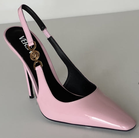 Versace Sling Back Leather Pump Shoes Pale Pink 10 US (40) 1012127 IT NIB $850