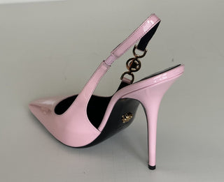 Versace Sling Back Leather Pump Shoes Pale Pink 11 US (41) 1012127 IT NIB $850