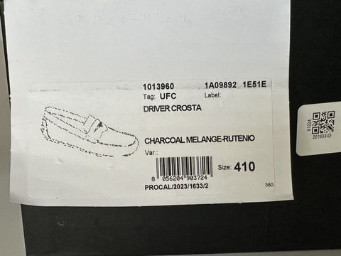 VERSACE Medusa Men's Charcoal Suede Driver Shoes 8 US (41 Euro) Italy 1013960