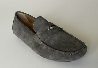 VERSACE Medusa Men's Charcoal Suede Driver Shoes 8 US (41 Euro) Italy 1013960
