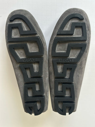 VERSACE Medusa Men's Charcoal Suede Driver Shoes 9 US (42 Euro) Italy 1013960