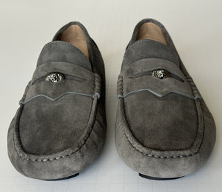 VERSACE Medusa Men's Charcoal Suede Driver Shoes 9 US (42 Euro) Italy 1013960