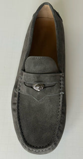 VERSACE Medusa Men's Charcoal Suede Driver Shoes 9 US (42 Euro) Italy 1013960