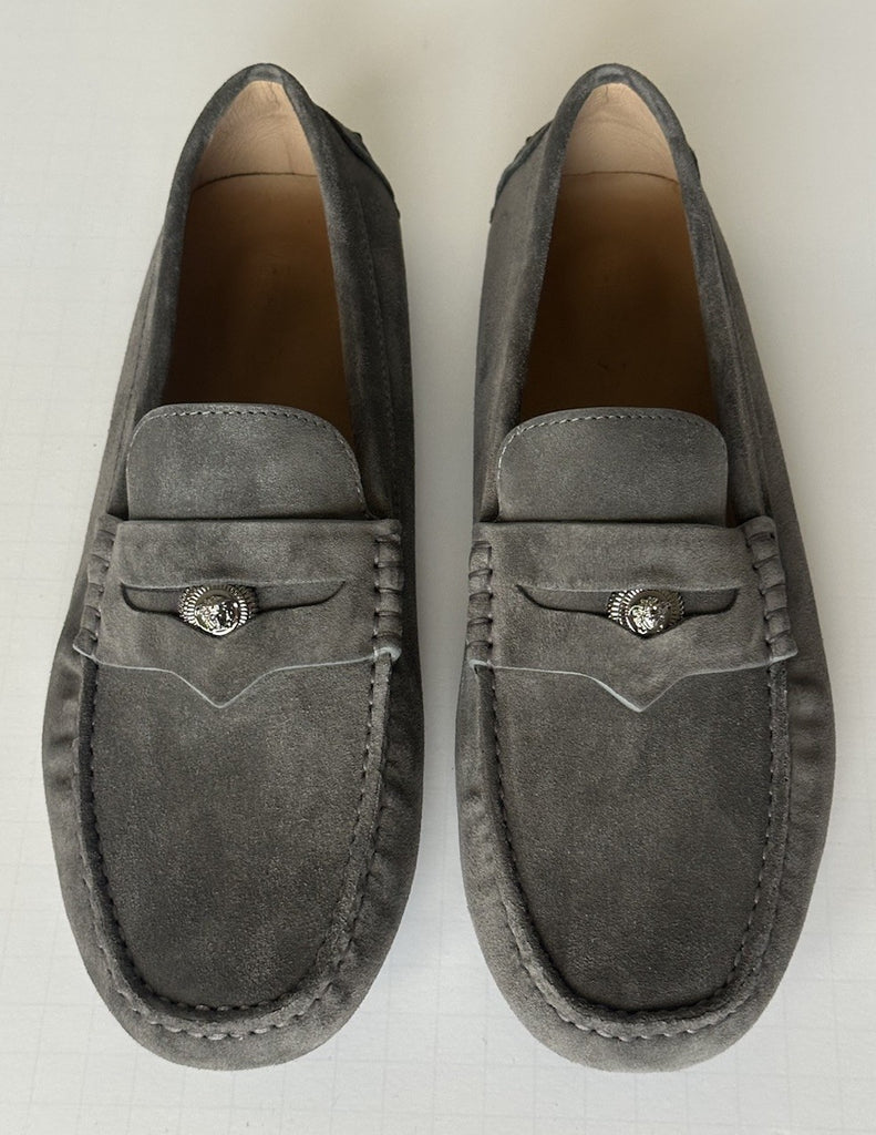 VERSACE Medusa Men's Charcoal Suede Driver Shoes 11 US (44 Euro) Italy 1013960