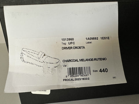 VERSACE Medusa Men's Charcoal Suede Driver Shoes 11 US (44 Euro) Italy 1013960