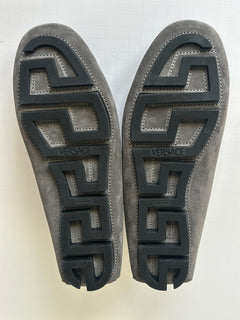 VERSACE Medusa Men's Charcoal Suede Driver Shoes 12 US (45 Euro) Italy 1013960
