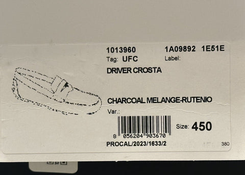 VERSACE Medusa Men's Charcoal Suede Driver Shoes 12 US (45 Euro) Italy 1013960