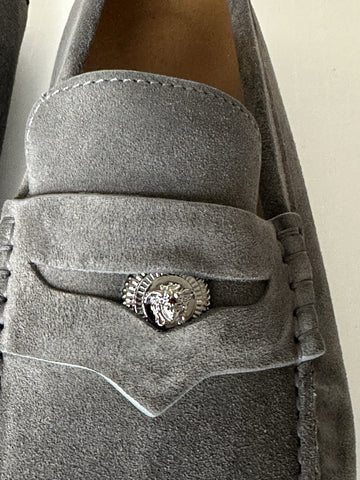 VERSACE Medusa Men's Charcoal Suede Driver Shoes 12 US (45 Euro) Italy 1013960