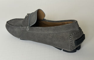 VERSACE Medusa Men's Charcoal Suede Driver Shoes 12 US (45 Euro) Italy 1013960